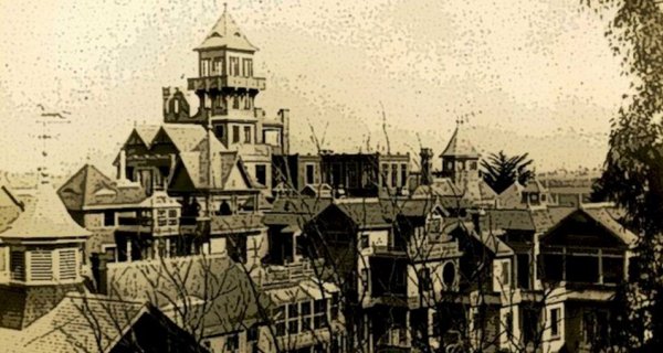 Antiga imagem da Mansão Winchester